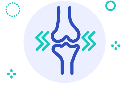Wobbly sensation knee icon