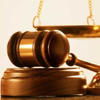 Gavel and justice scales