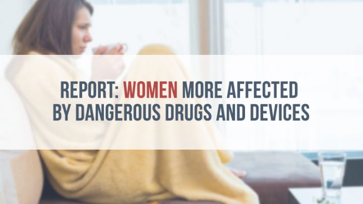 sick young woman sipping tea with pills next to her