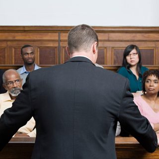 lawyer speaking to a jury