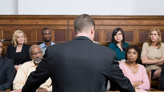 lawyer speaking to a jury