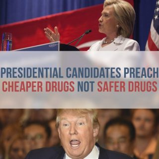 Hillary Clinton and Donald Trump giving speeches