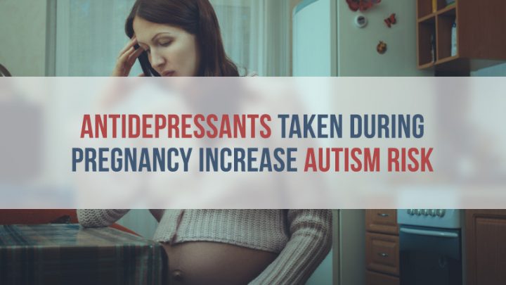 Antidepressants Linked to Autism Pregnant woman in kitchen