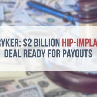 Gavel with cash spread across counter