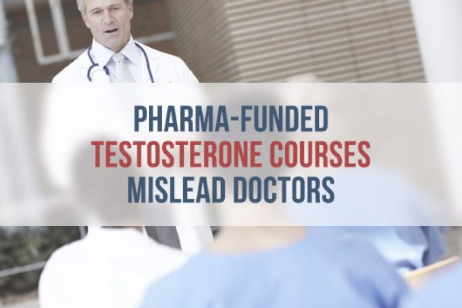 Male doctor lectures students