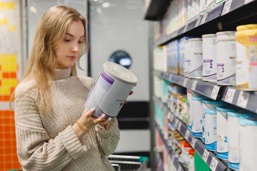 Lady looking for baby formula