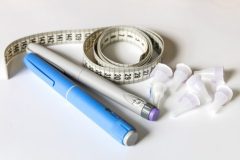 Injectable drug pens, measuring tape