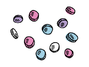 illustration of various antacids