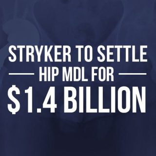 Blue hip implant X-ray