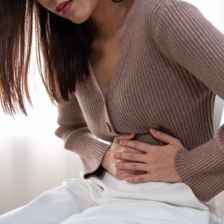 Woman with ovarian pains
