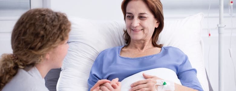 woman in the hospital with doctor