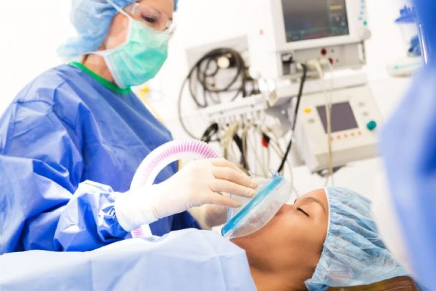 women prepping for surgery