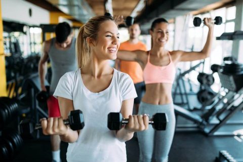 Women working out