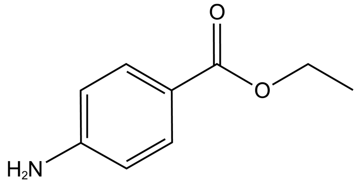 The chemical formula for benzocaine
