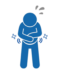 Cartoon illustration depicting nausea