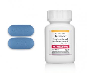 Truvada tablets and bottle