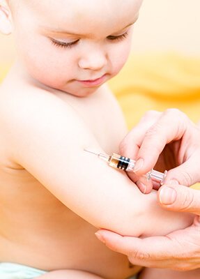 Baby Getting Routine Shot