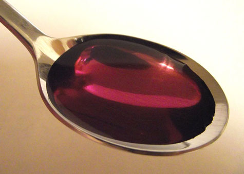 Cough Syrup in Spoon