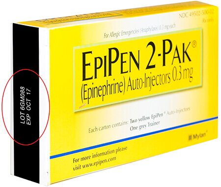 EpiPen box