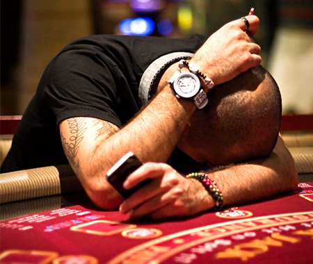 man upset at gambling loss