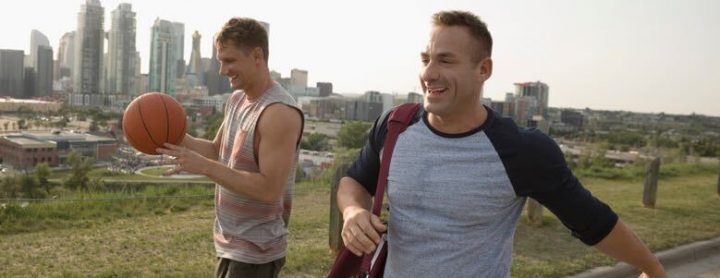 lgbtq couple working out