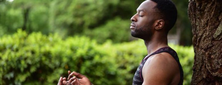 male meditating
