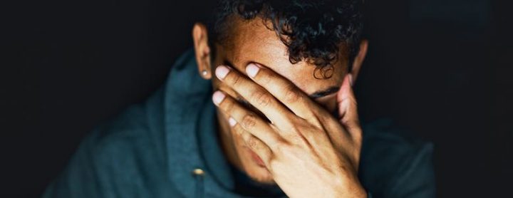 male in mental distress