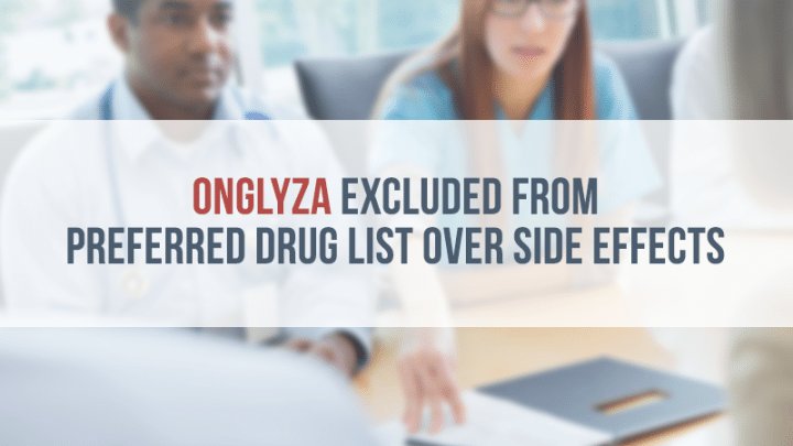 news-onglyza-excluded Doctor and nurse sitting at a desk discussing a document