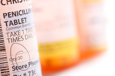Penicillin Bottle In Focus
