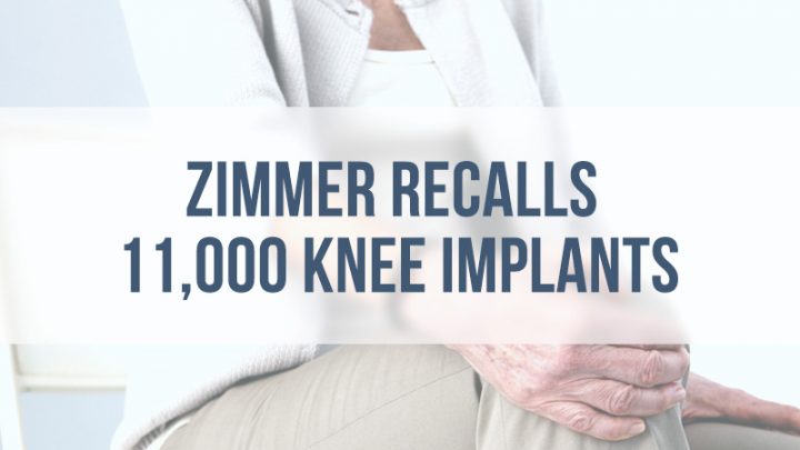 zimmer knee recall Woman with knee pain